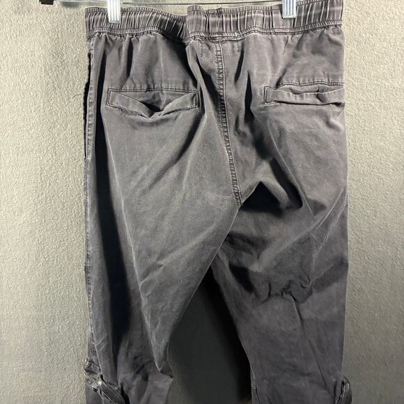 Smoke Rise men cargo pants large Black Moto Biker grunge skater double knee - Picture 5 of 6